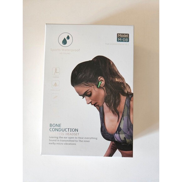 JussXper Bone Conduction Wireless open ear headphones M-D 8 Sports Waterproof On-Ear Headphones